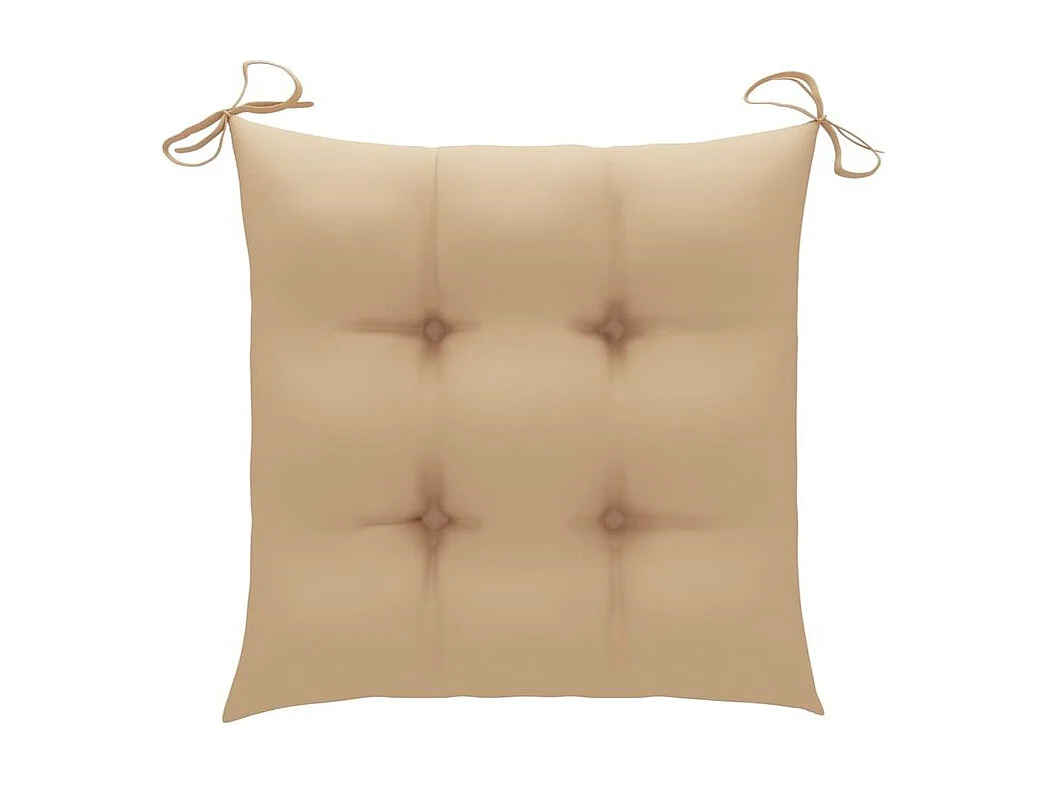 Chaises de jardin lot de 4 avec coussins Bois d'acacia massif