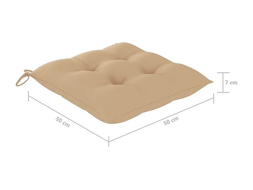 Chaises de jardin lot de 4 avec coussins Bois d'acacia massif