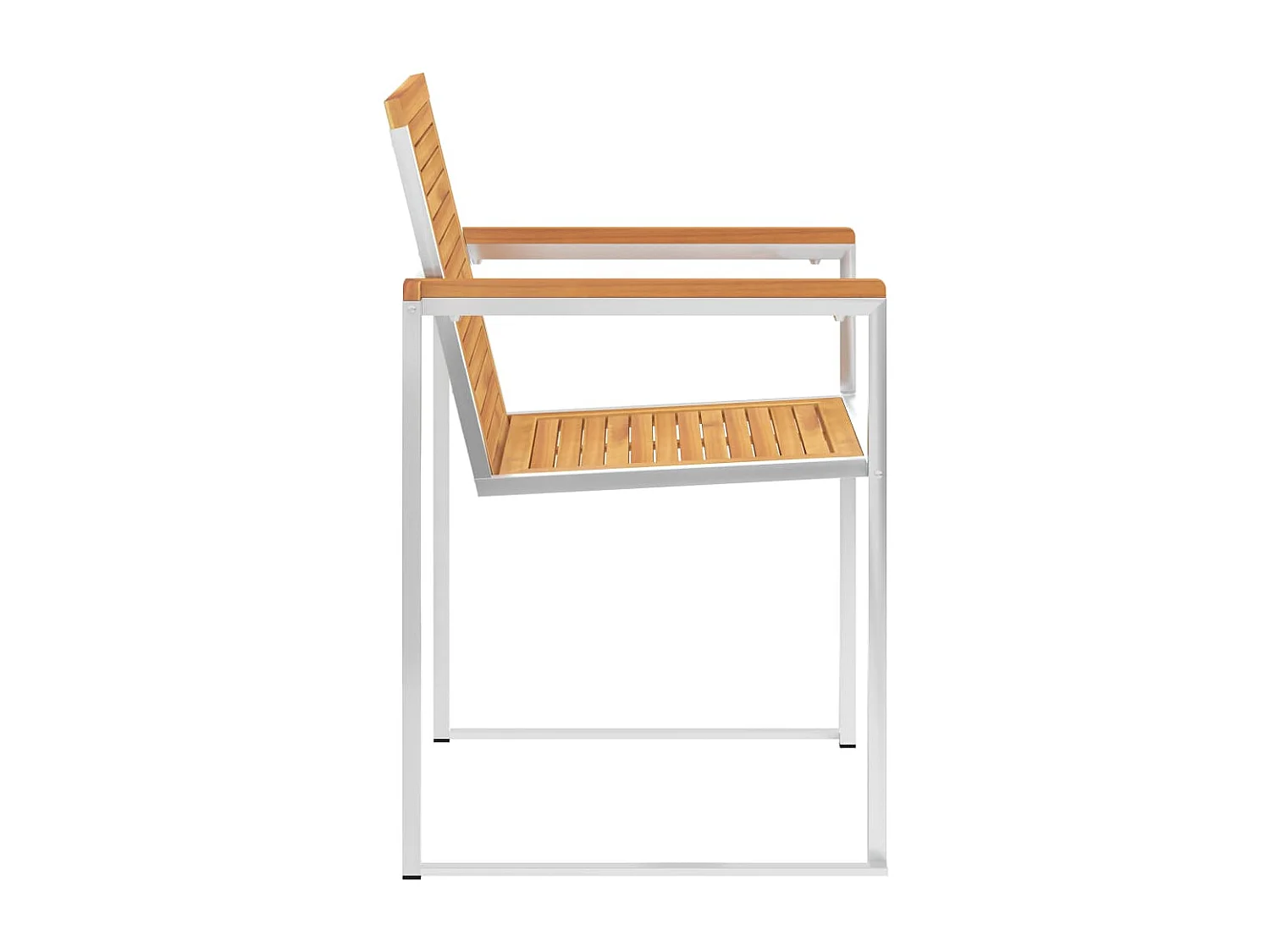 Chaises de jardin avec coussins 2 pcs Teck solide et acier 24