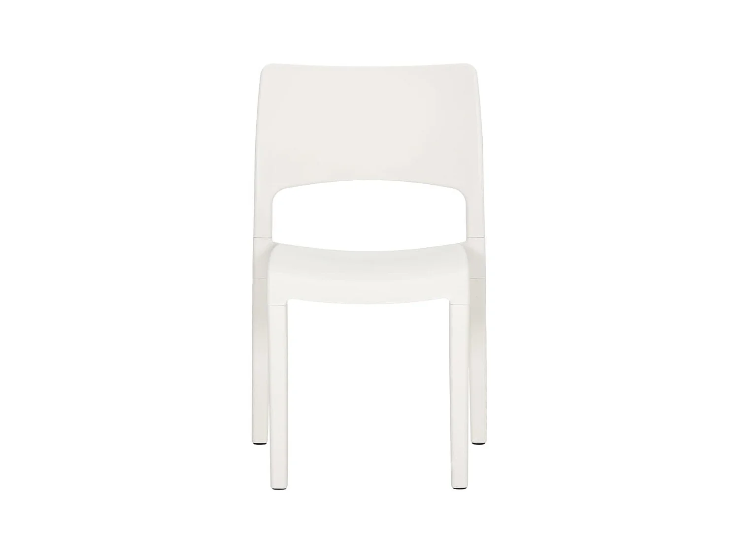 Chaises de jardin 2 pcs Blanc Polypropylène
