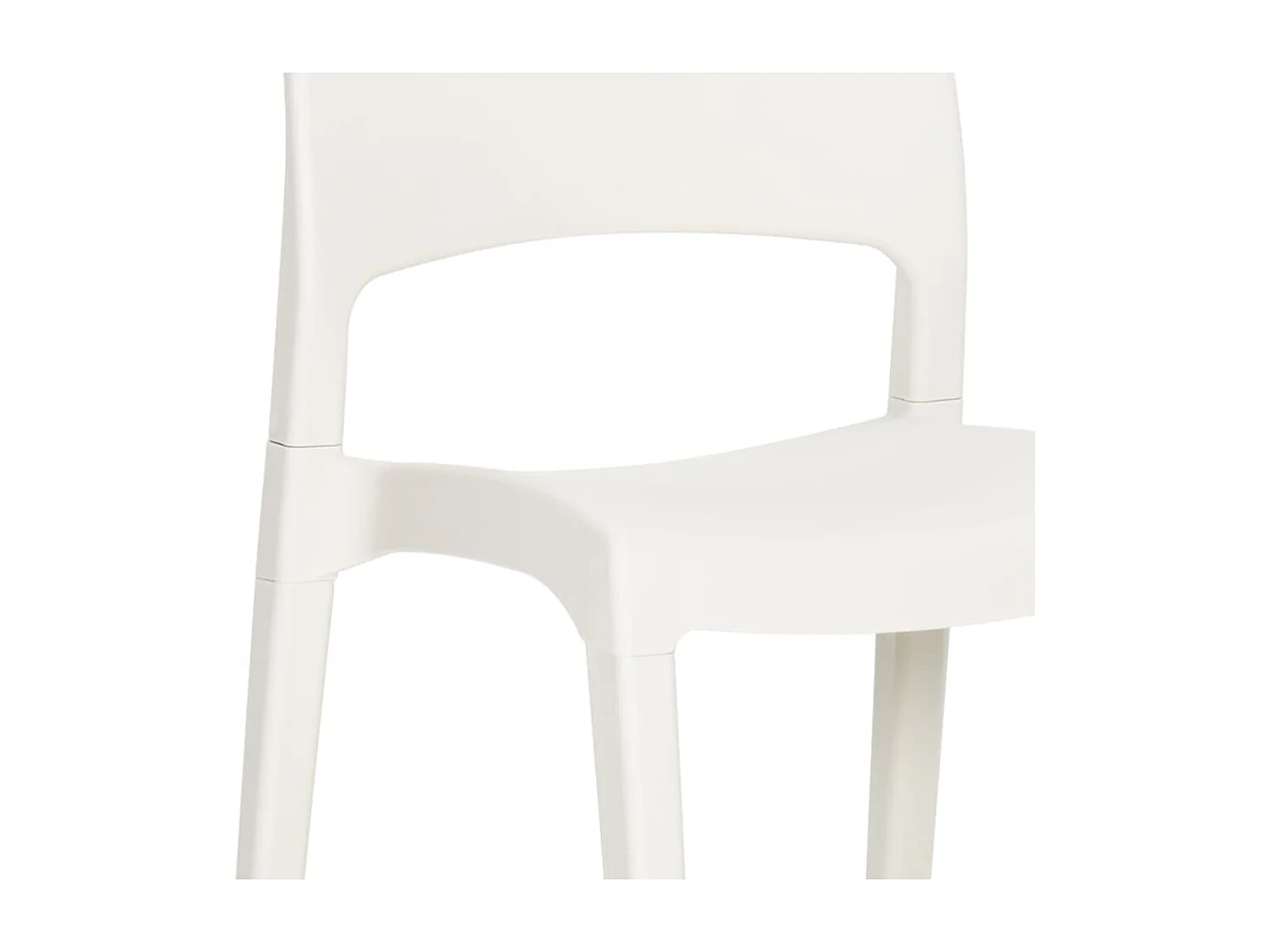 Chaises de jardin 2 pcs Blanc Polypropylène