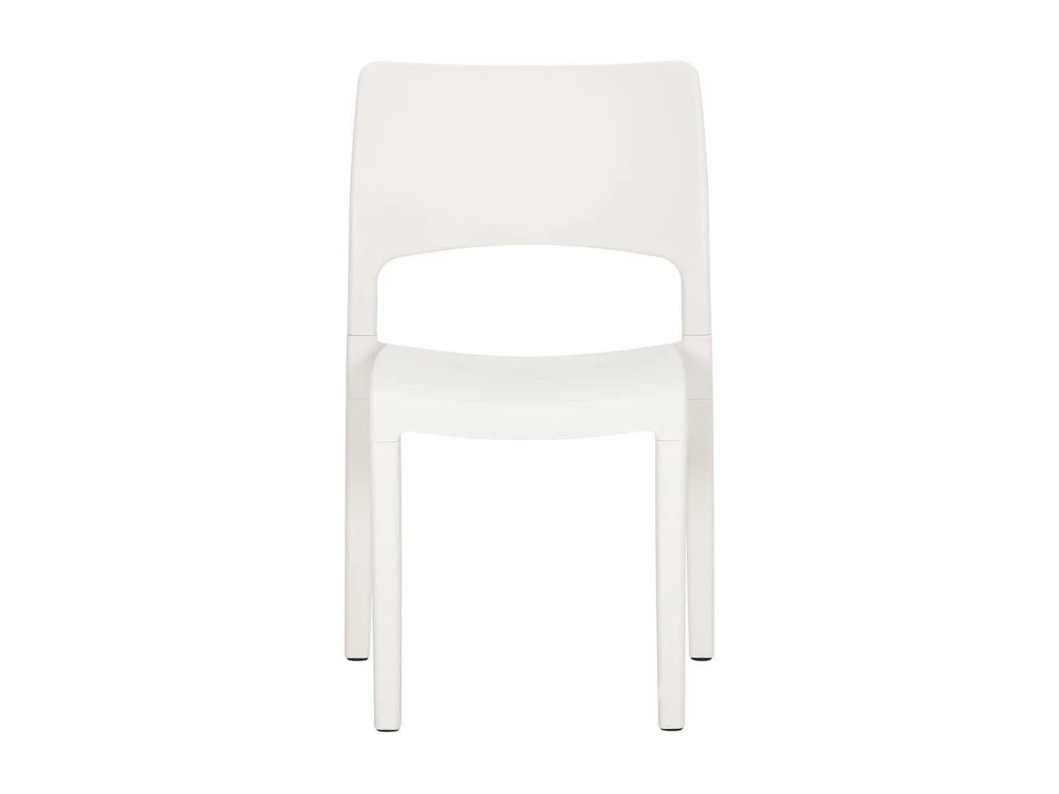Chaises de jardin 2 pcs Blanc Polypropylène