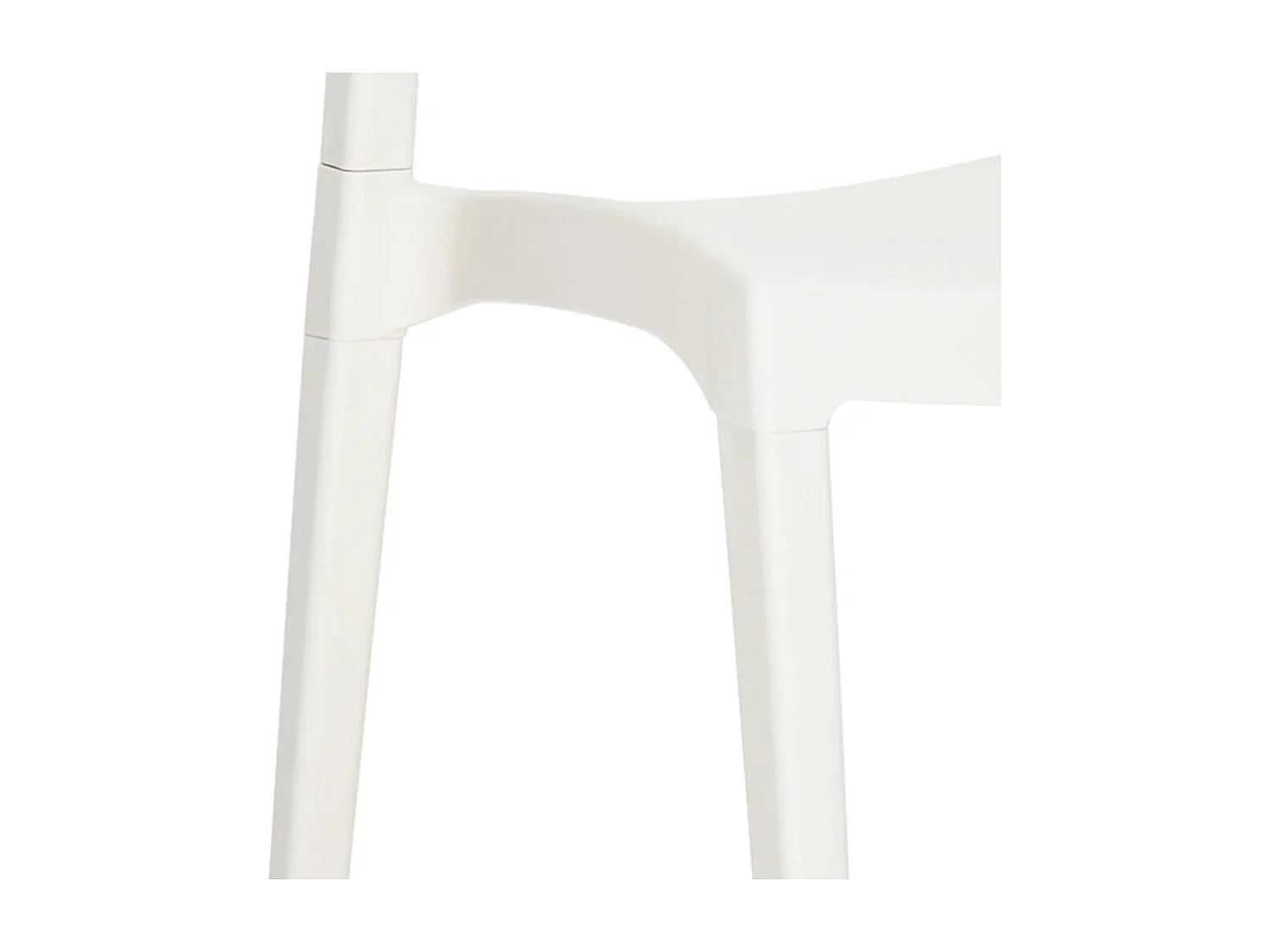 Chaises de jardin 2 pcs Blanc Polypropylène