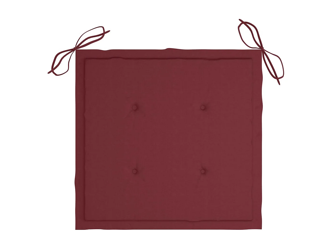 Chaises de jardin 2 pcs avec coussins bordeaux Teck massif 8