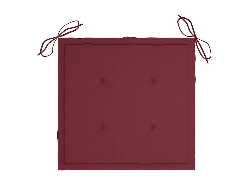 Chaises de jardin avec coussins lot de 2 Acacia solide et acier