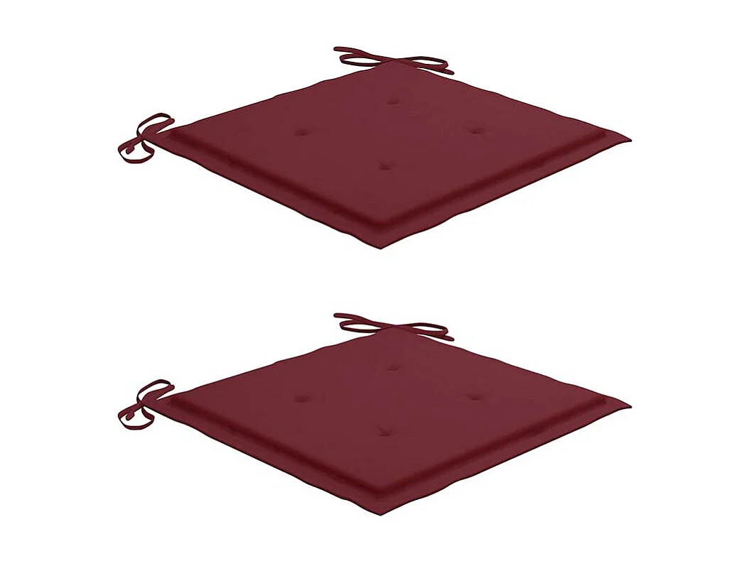 Chaises de jardin avec coussins lot de 2 Acacia solide et acier