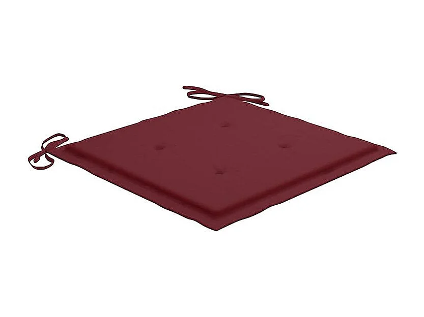 Chaises de jardin avec coussins lot de 2 Acacia solide et acier