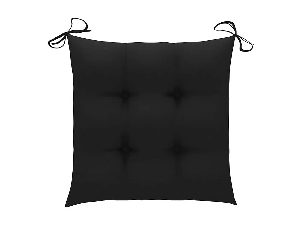 Chaises de jardin lot de 4 avec coussins Bois d'acacia massif