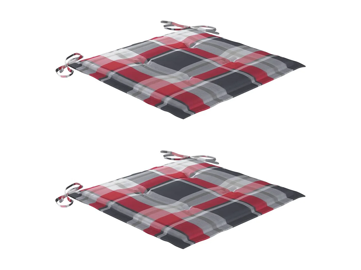 Chaises pliables de jardin 2 pcs avec coussins Bois d'acacia 54