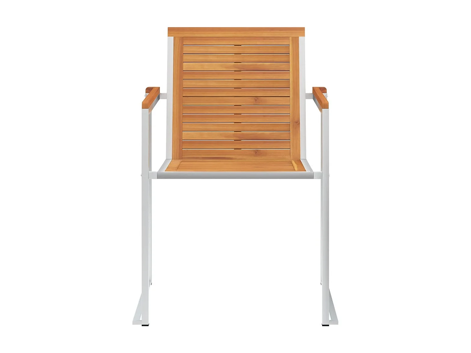 Chaises de jardin 8 pcs avec coussins Bois d'acacia solide 2