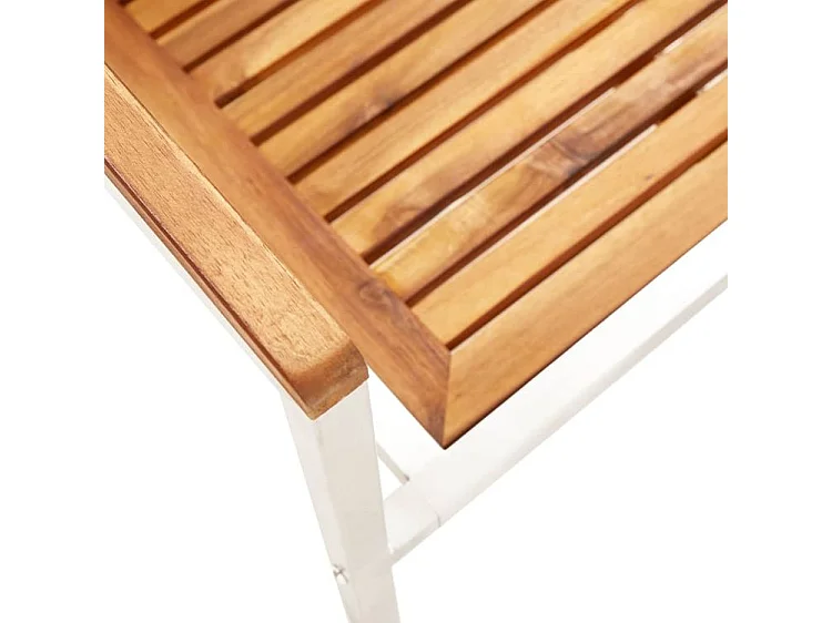 Chaises de jardin lot de 4 avec coussins Bois d'acacia massif