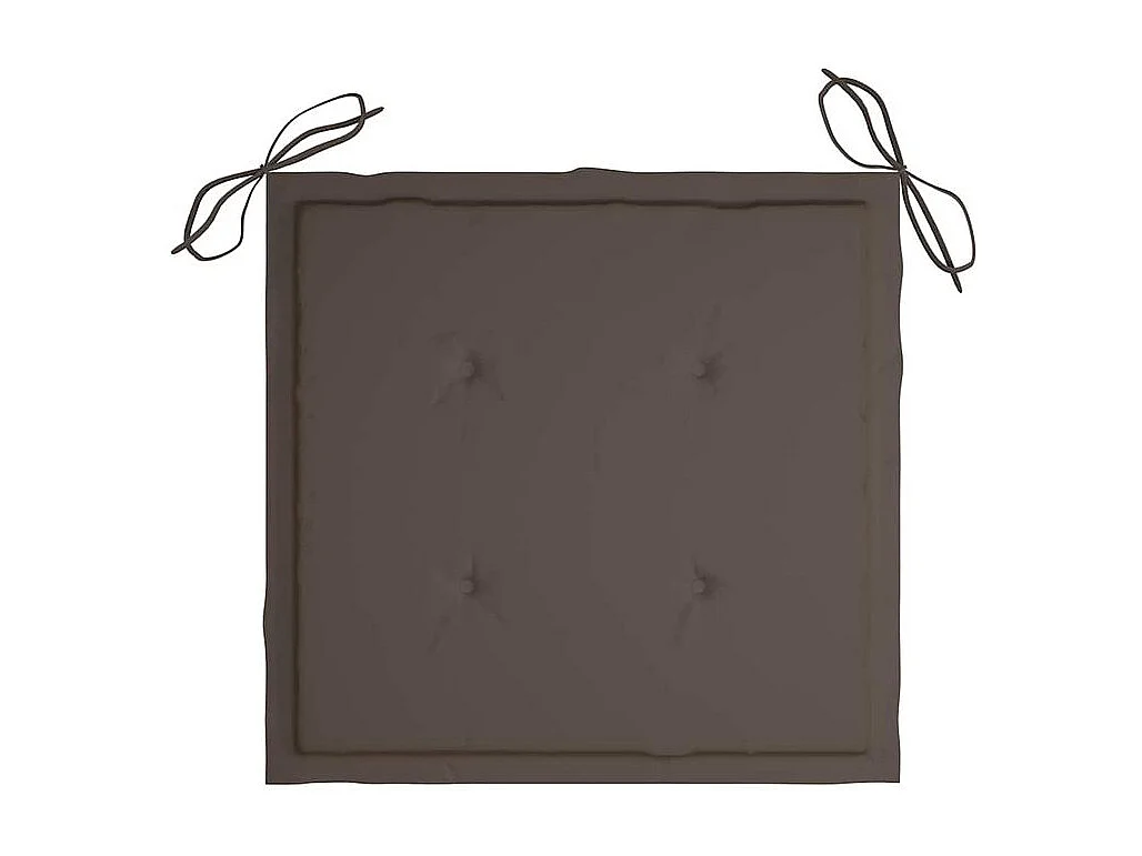 Chaises de jardin avec coussins lot de 2 Acacia solide et acier