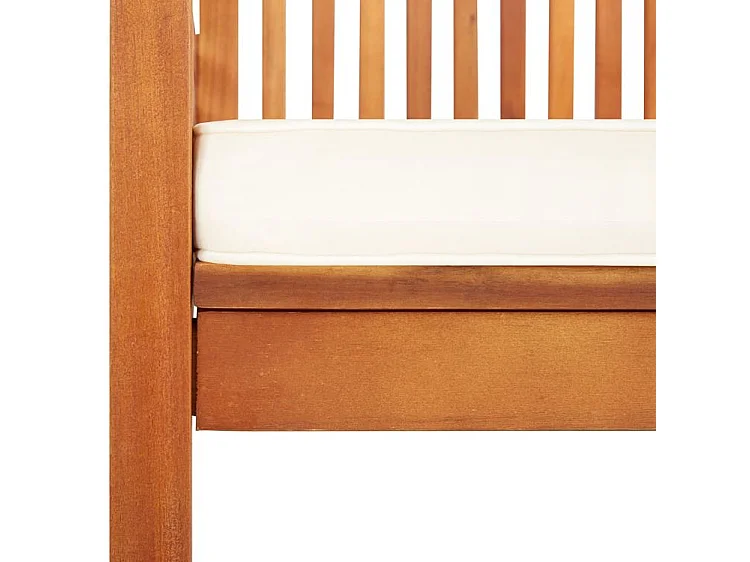 Chaises de jardin avec coussins 4 pcs Bois d'acacia massif