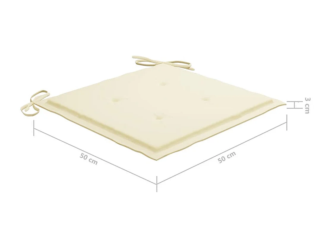 Chaises de jardin 6 pcs avec coussins Bois d'acacia solide