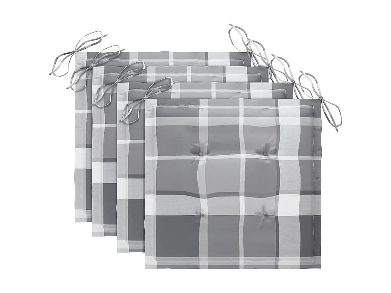 Chaises de jardin 4 pcs avec coussins Bois de teck massif 47