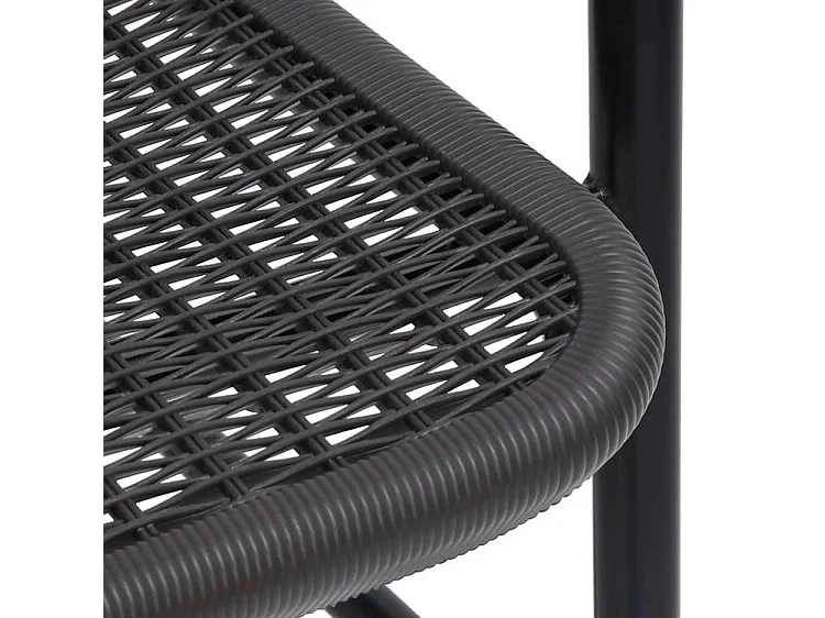 Chaises de jardin lot de 6 Rotin plastique et acier 110 kg