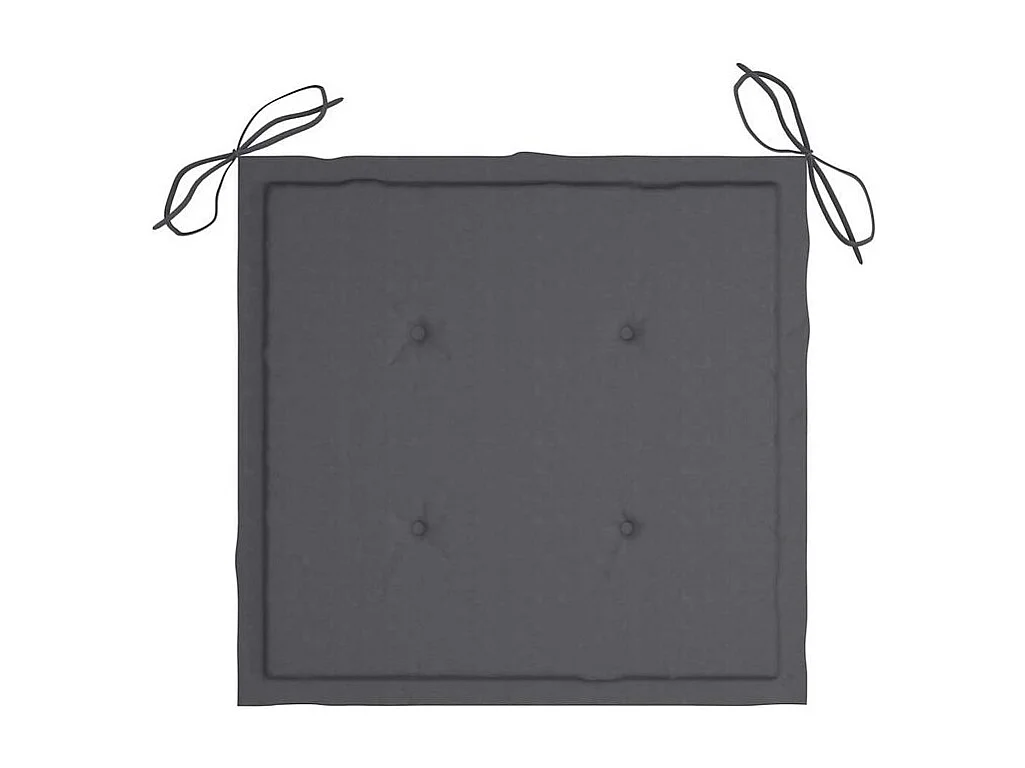 Chaises de jardin avec coussins lot de 2 Acacia solide et acier