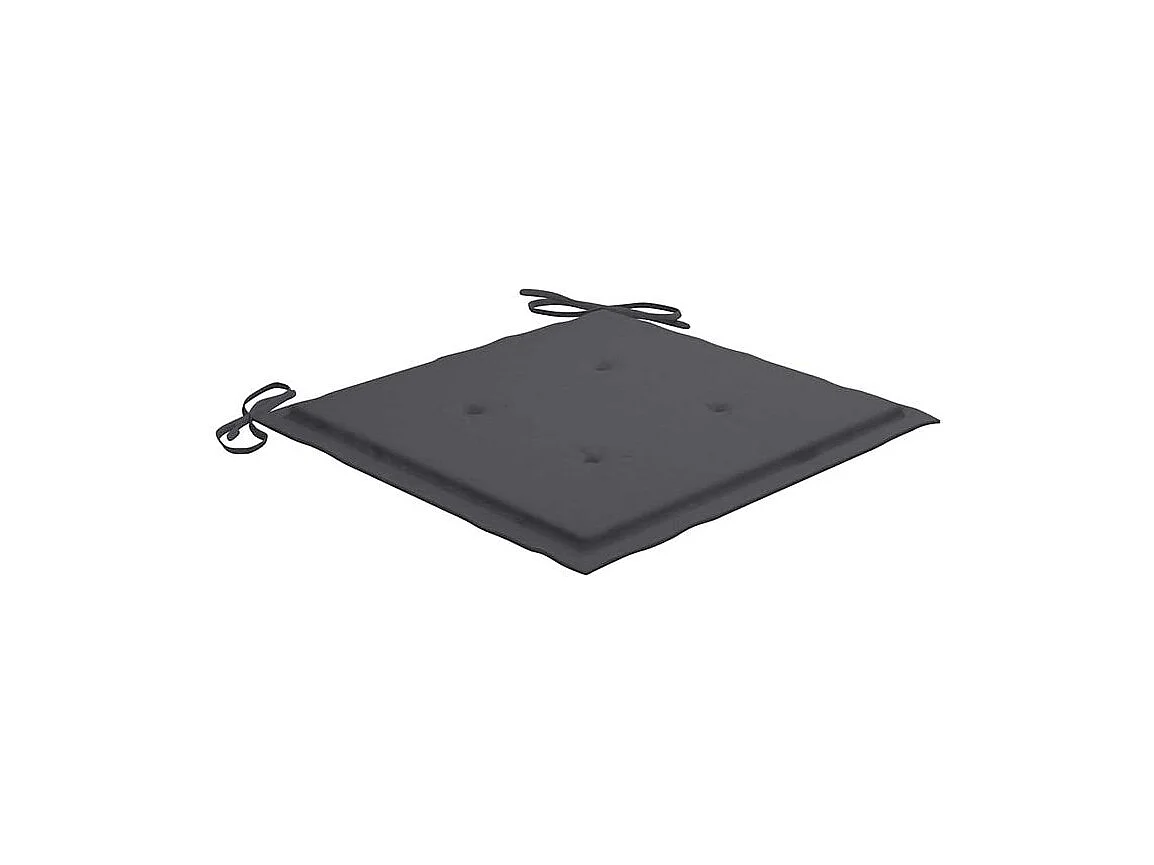 Chaises de jardin avec coussins lot de 2 Acacia solide et acier