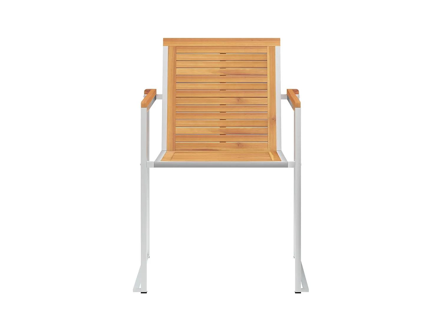 Chaises de jardin avec coussins 2 pcs Teck solide et acier 2