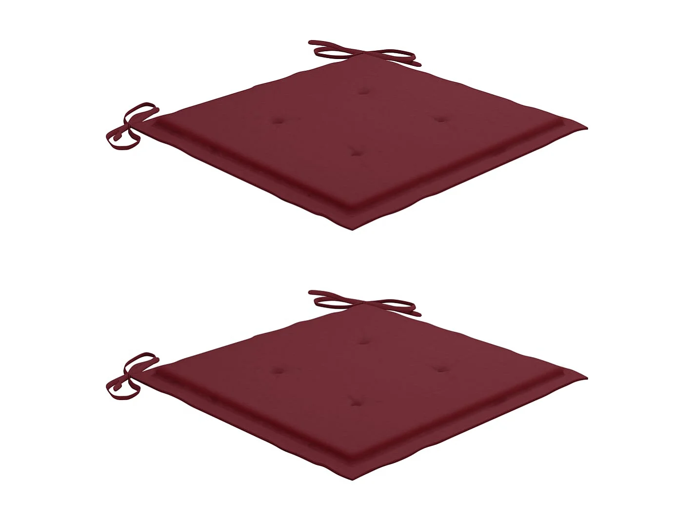 Chaises de jardin avec coussins 2 pcs Teck solide et acier 2