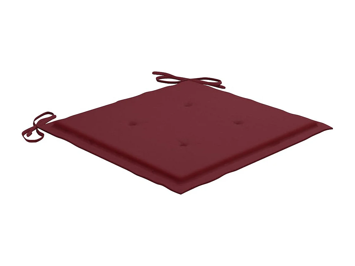 Chaises de jardin avec coussins 2 pcs Teck solide et acier 2