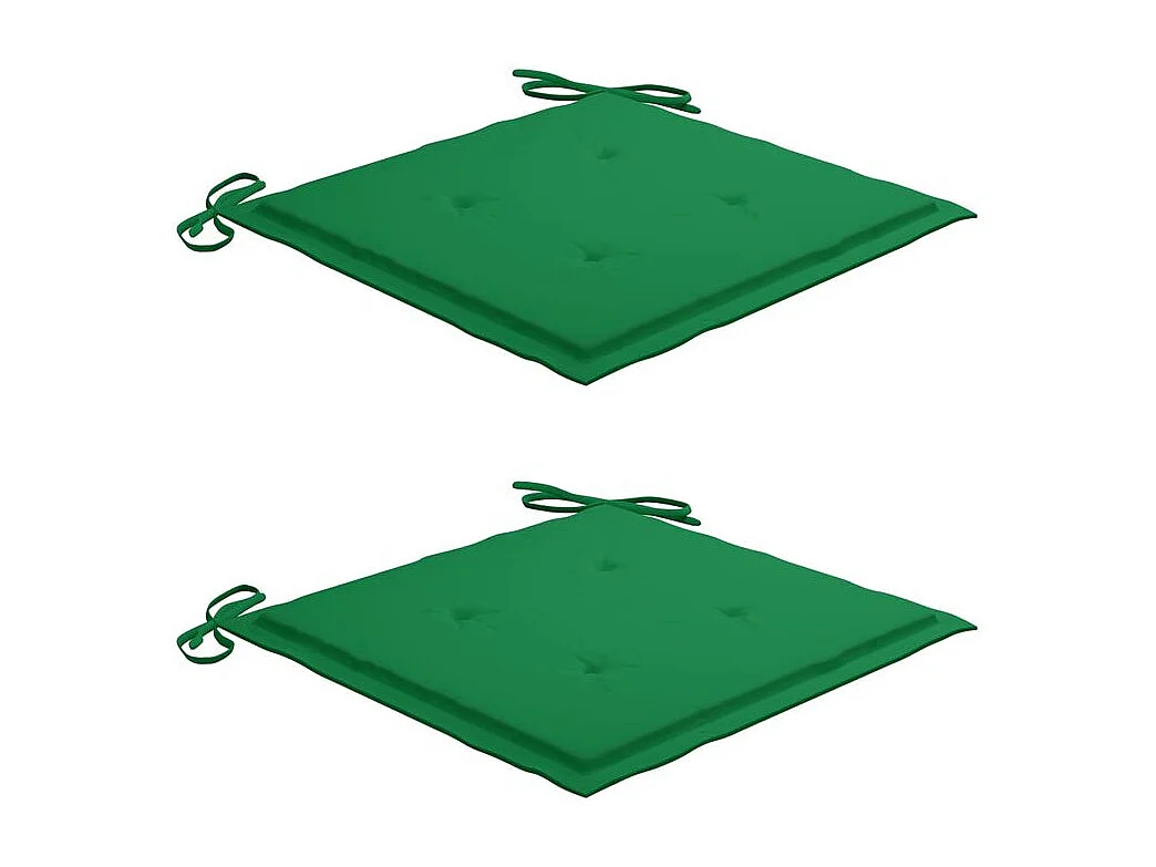 Chaises de jardin avec coussins lot de 2 Acacia solide et acier