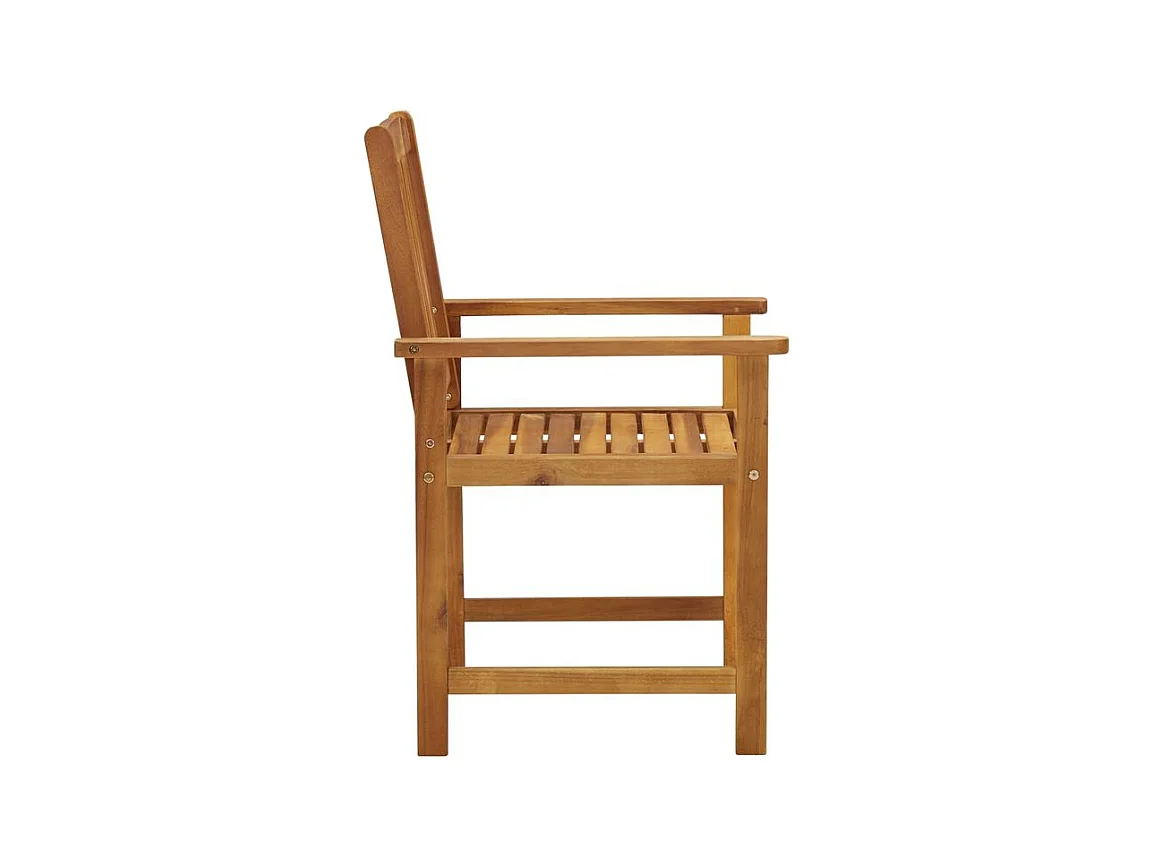 Chaises de jardin avec coussins 2 pcs Bois d'acacia massif