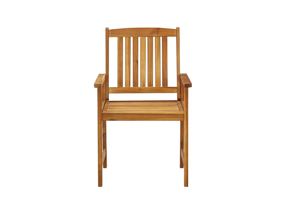 Chaises de jardin avec coussins 2 pcs Bois d'acacia massif