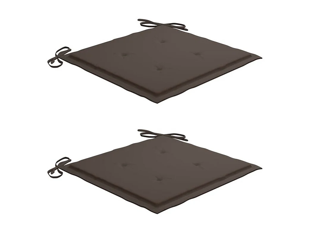 Chaises de jardin avec coussins 2 pcs Bois d'acacia massif