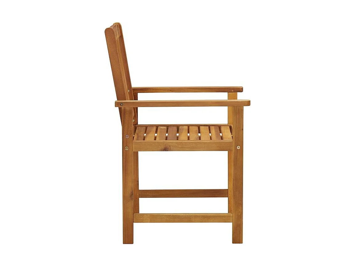 Chaises de jardin avec coussins 2 pcs Bois d'acacia massif