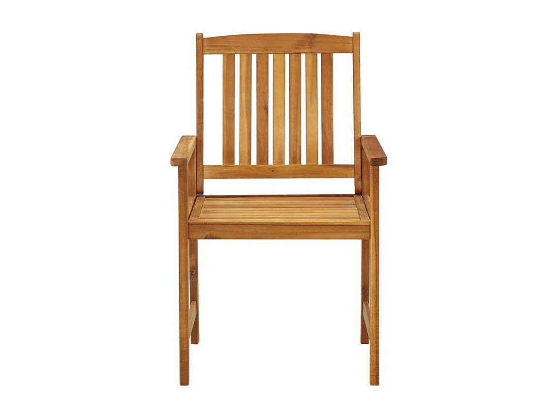 Chaises de jardin avec coussins 2 pcs Bois d'acacia massif