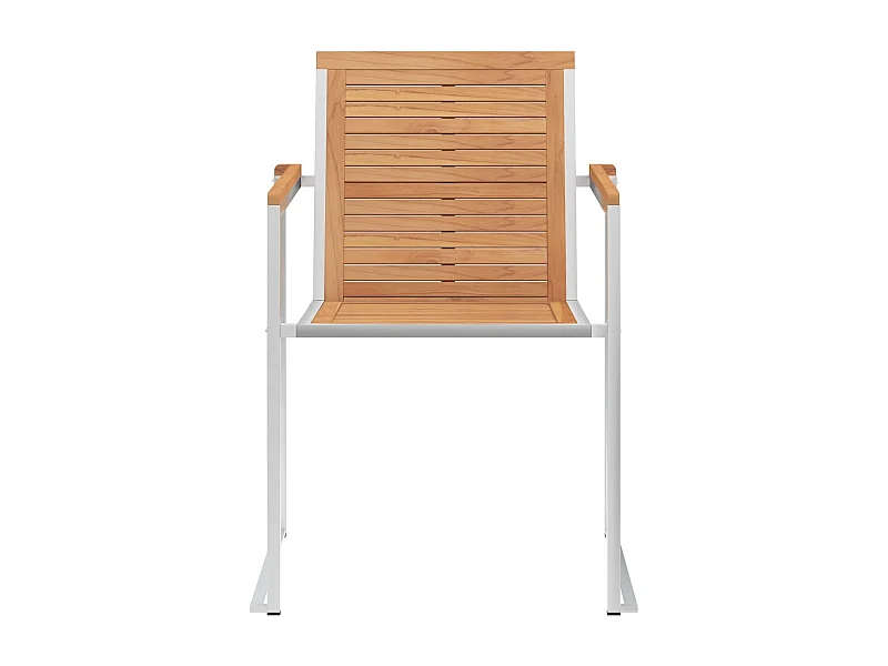 Chaises de jardin 6 pcs avec coussins Bois de teck massif 48