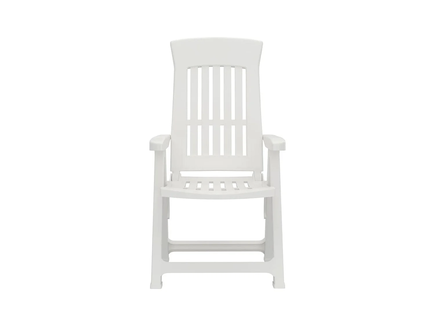 Chaises inclinables de jardin 2 pcs blanc PP