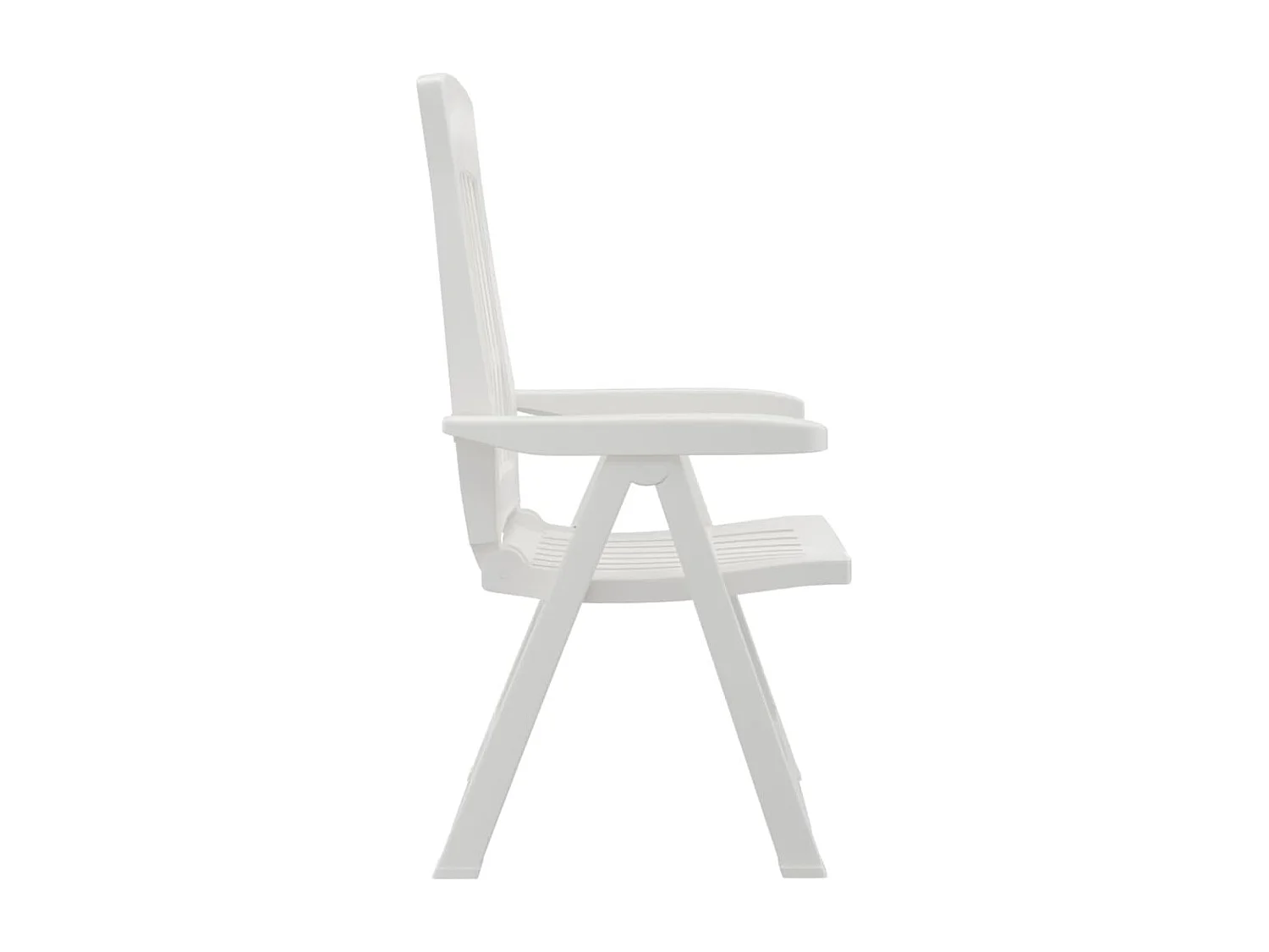 Chaises inclinables de jardin 2 pcs blanc PP