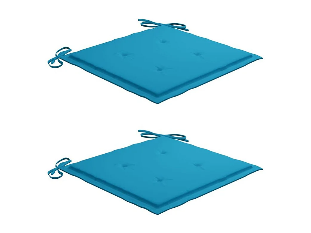 Chaises de jardin avec coussins 2 pcs Bois d'acacia massif