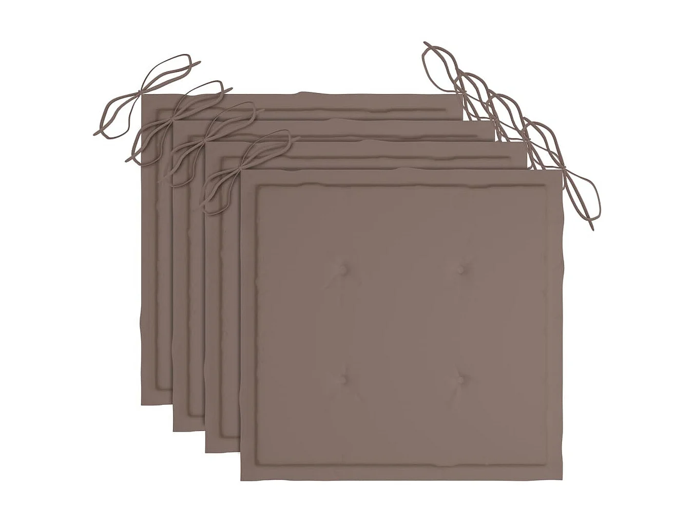 Chaises de jardin 4 pcs avec coussins Bois de teck massif 31