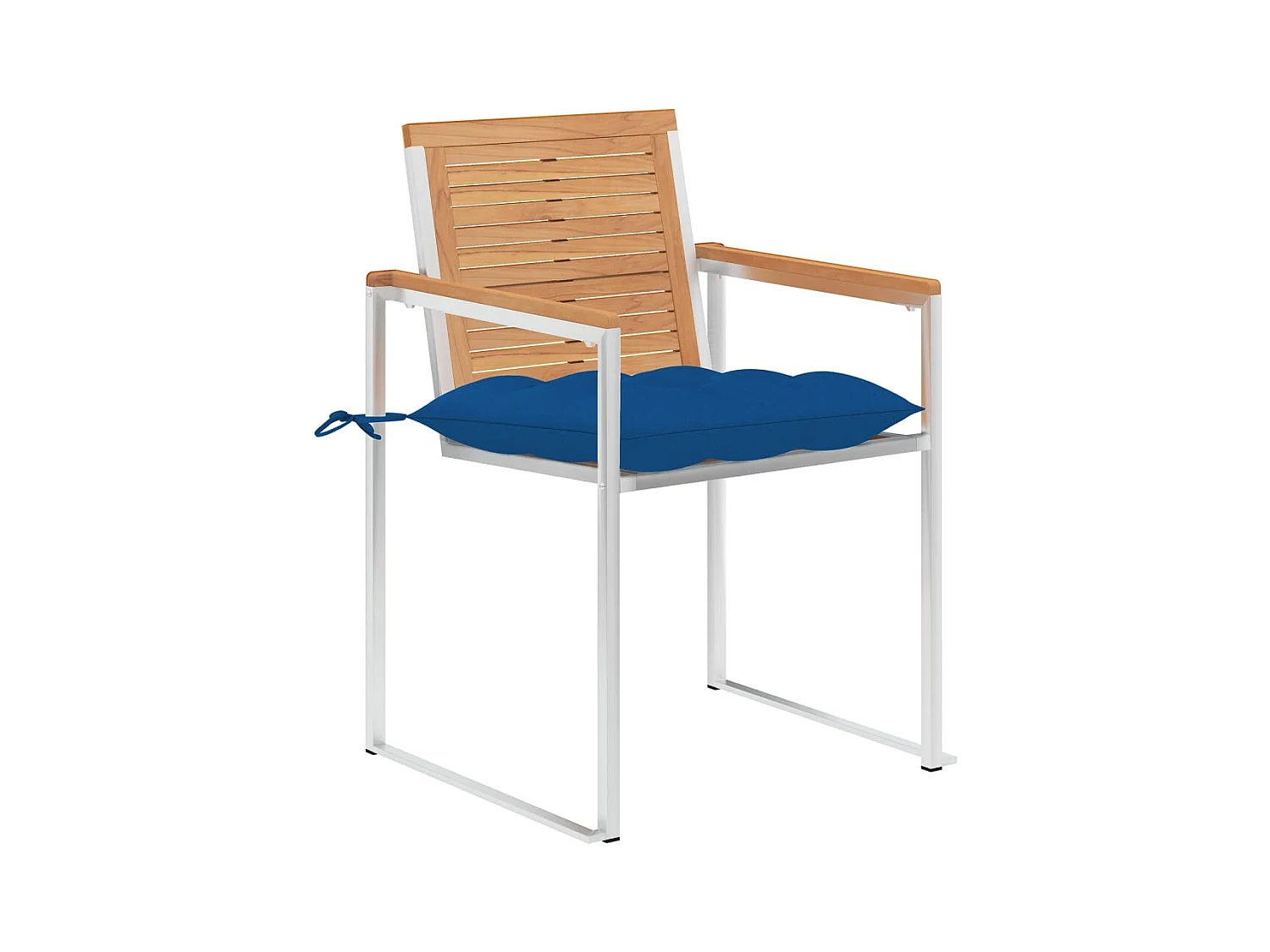 Chaises de jardin 4 pcs avec coussins Bois de teck massif 53