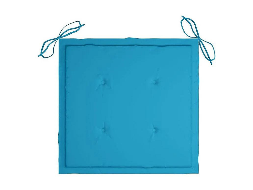 Chaises de jardin avec coussins lot de 2 Acacia solide et acier