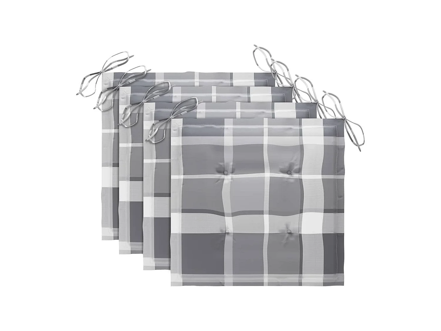 Chaises pliables de jardin 4 pcs avec coussins Bois d'acacia 14