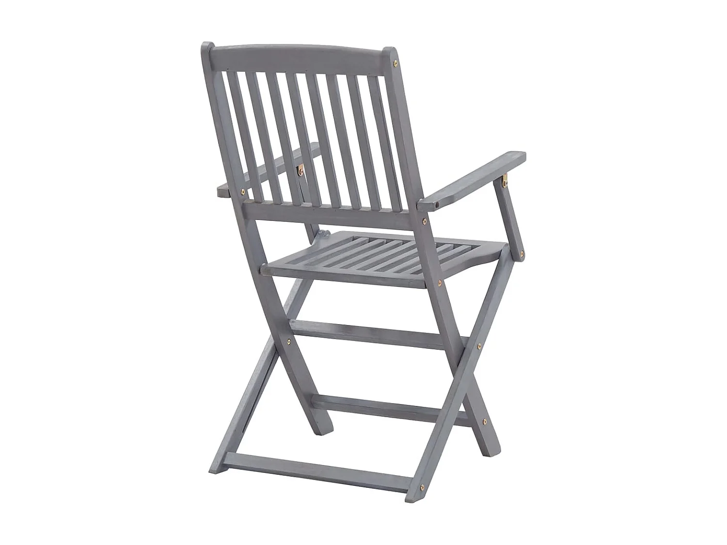 Chaises pliables d'extérieur 4 pcs avec coussins Bois d'acacia 6