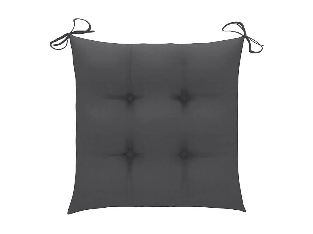 Chaises de jardin lot de 8 avec coussins Bois d'acacia solide