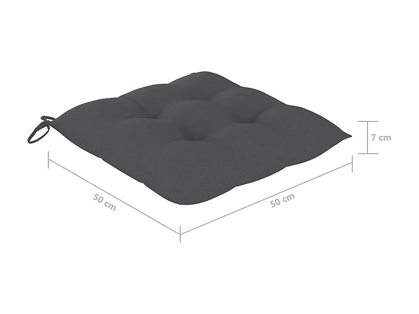 Chaises de jardin lot de 8 avec coussins Bois d'acacia solide