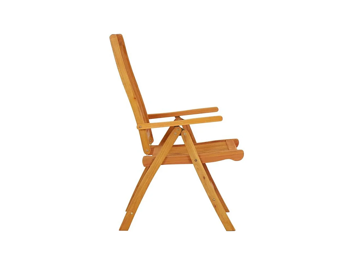 Chaises de jardin pliables lot de 2 Bois d'eucalyptus massif