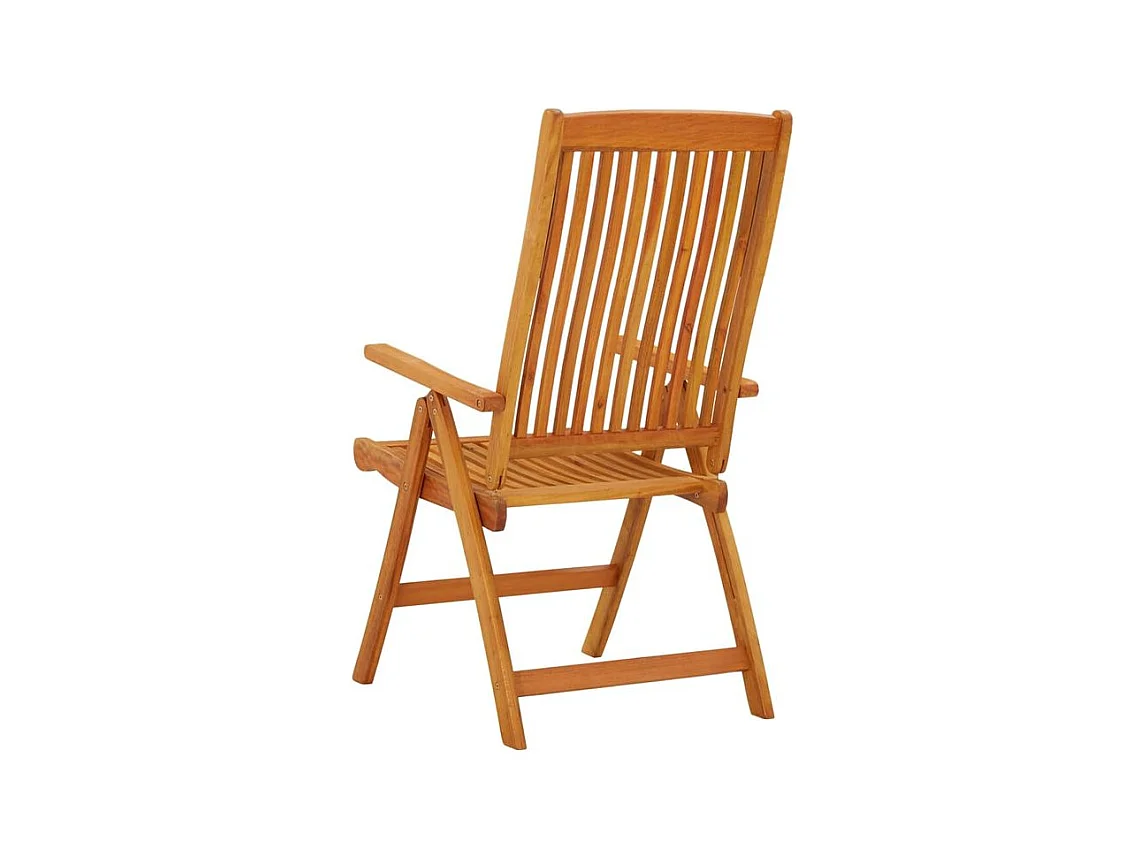 Chaises de jardin pliables lot de 2 Bois d'eucalyptus massif