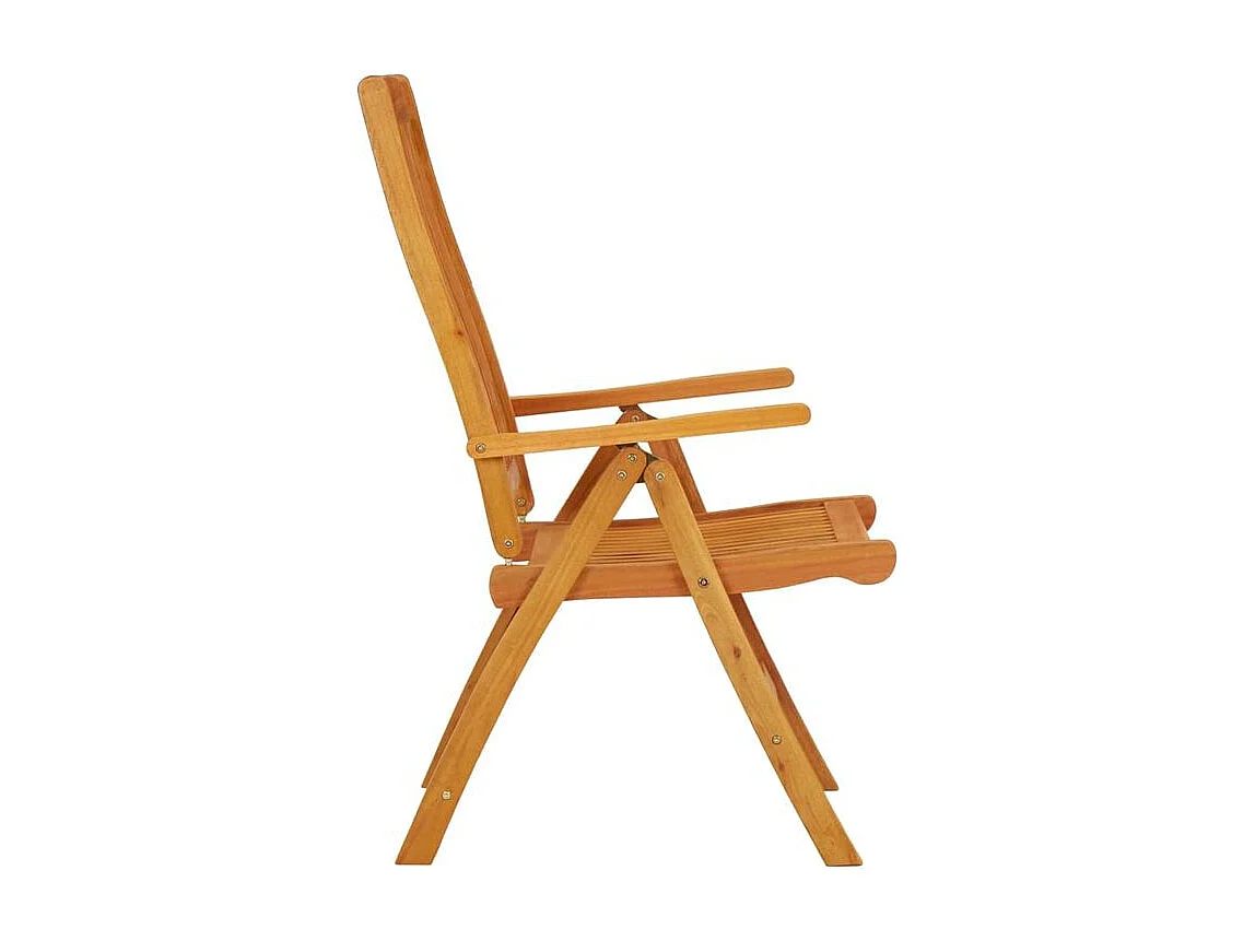 Chaises de jardin pliables lot de 2 Bois d'eucalyptus massif