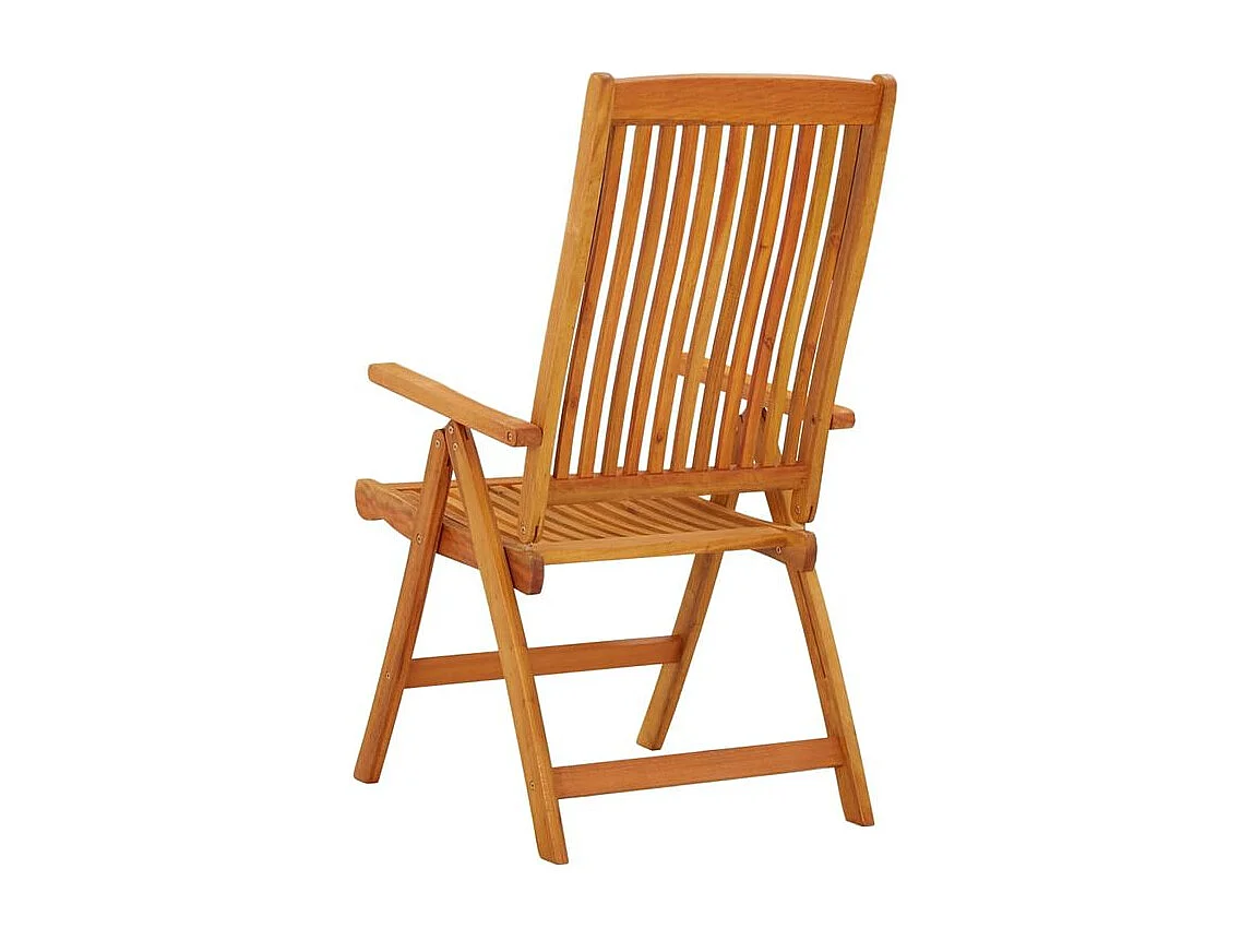 Chaises de jardin pliables lot de 2 Bois d'eucalyptus massif