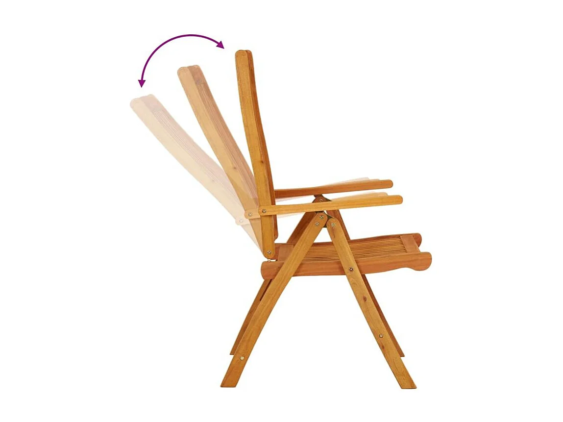 Chaises de jardin pliables lot de 2 Bois d'eucalyptus massif