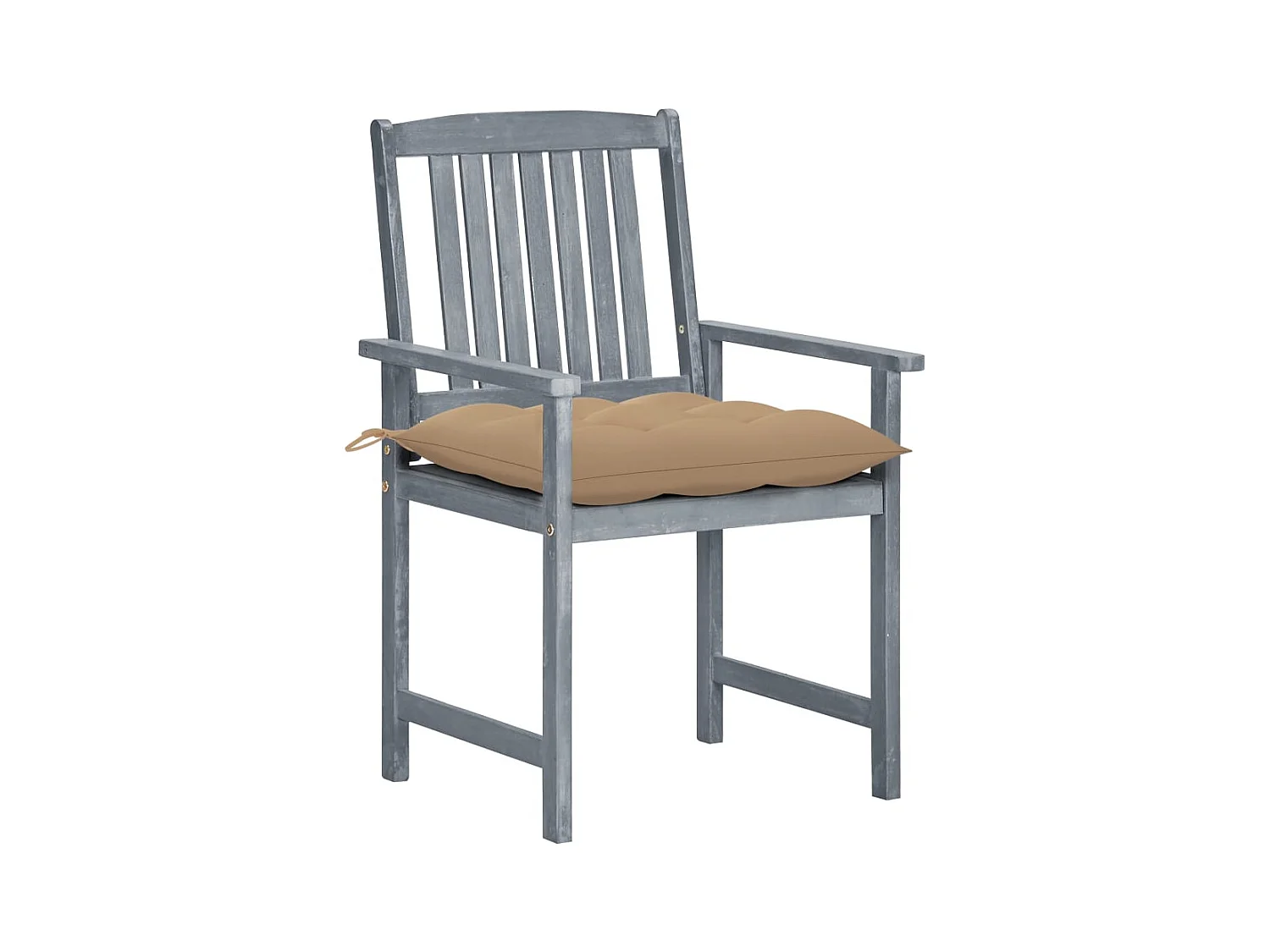 Chaises de metteur en scène avec coussins 4 pcs Gris Acacia 22
