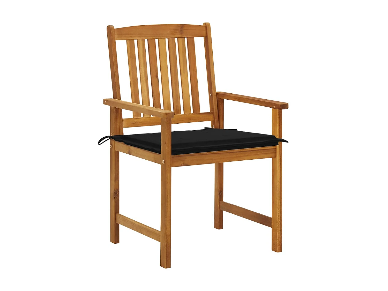 Chaises de jardin avec coussins 6 pcs Bois d'acacia massif