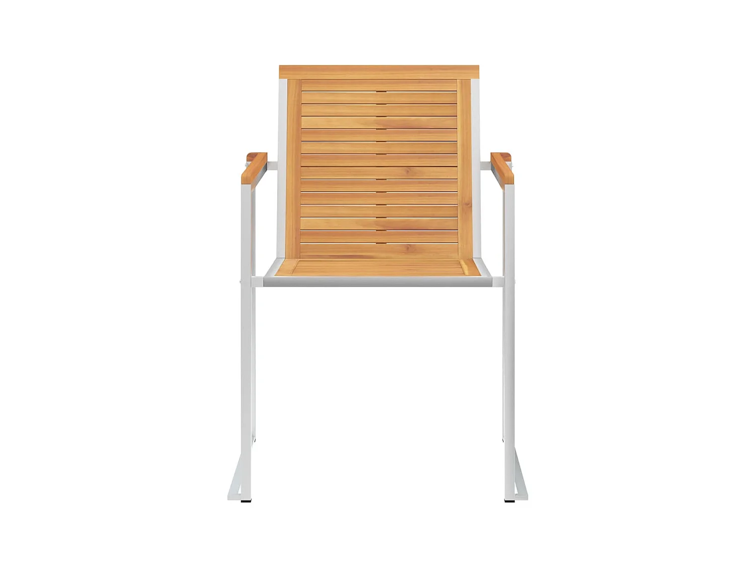 Chaises de jardin avec coussins 2 pcs Teck solide et acier 12